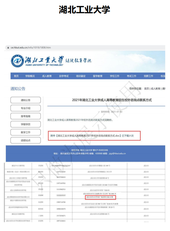 湖北工業大學繼續教育學院